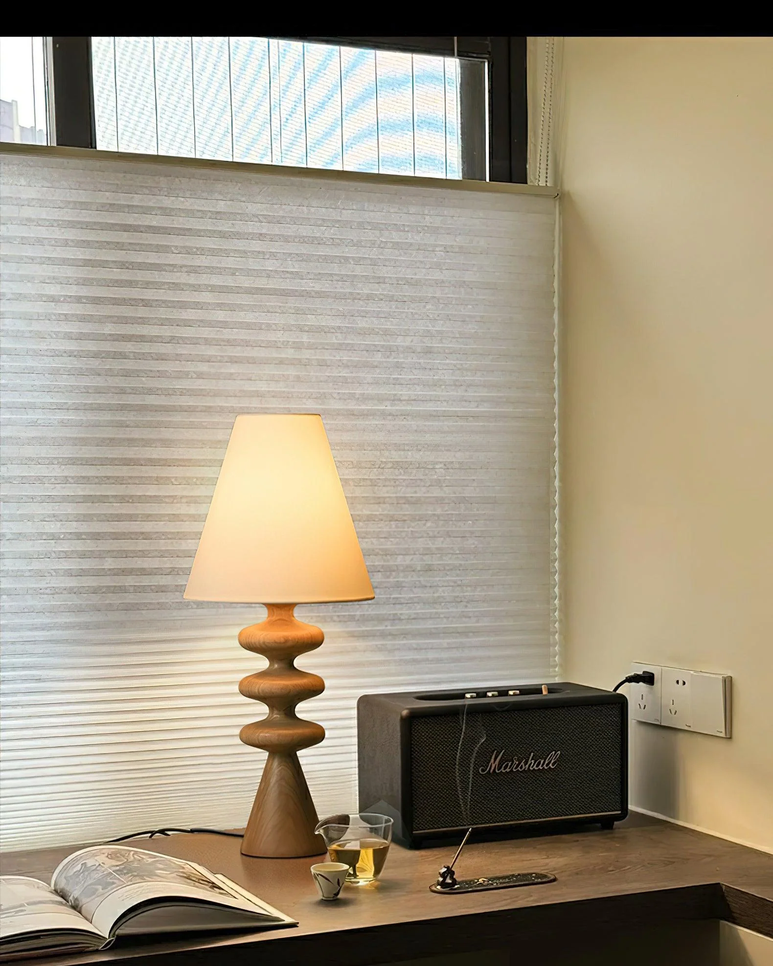 Ripple Sculptural Wood Table Light - Image 16