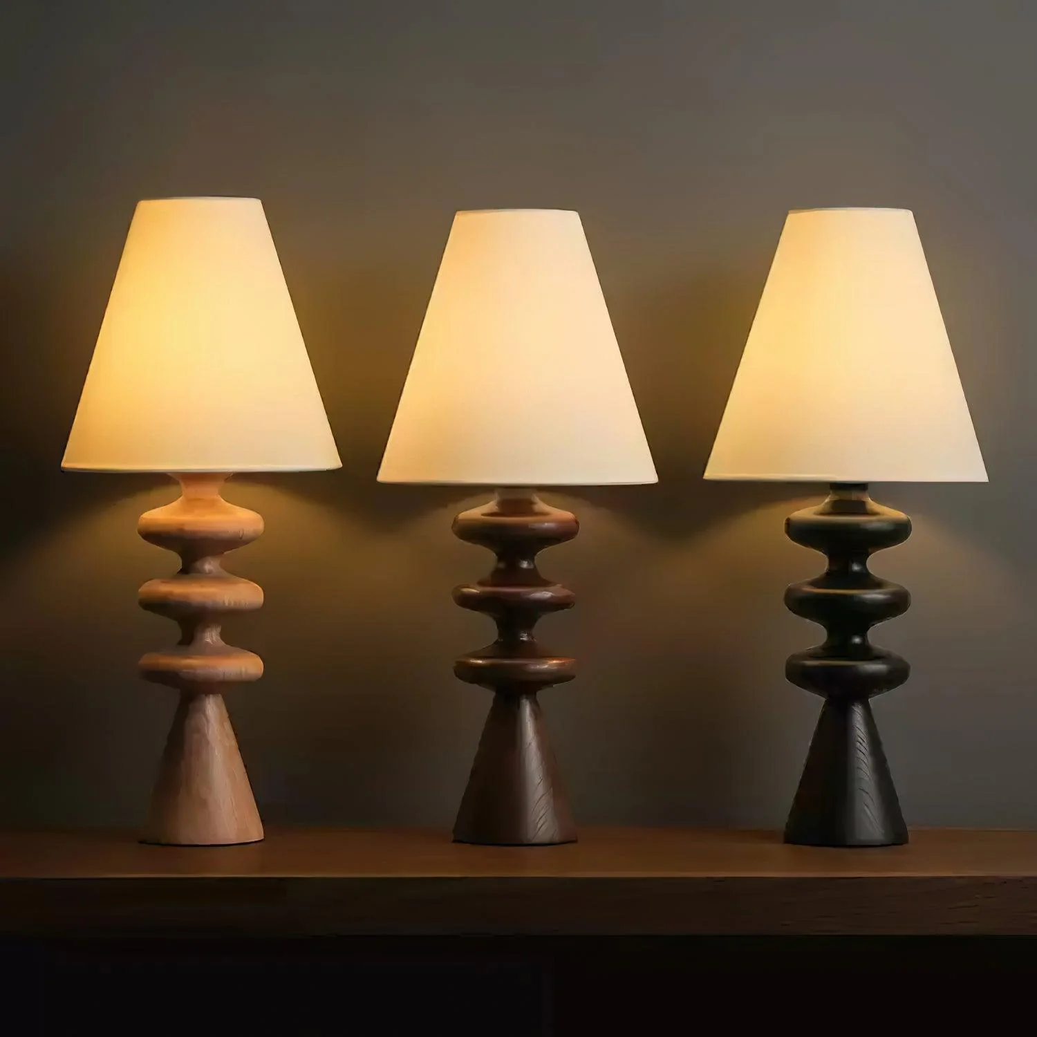 Ripple Sculptural Wood Table Light - Image 18