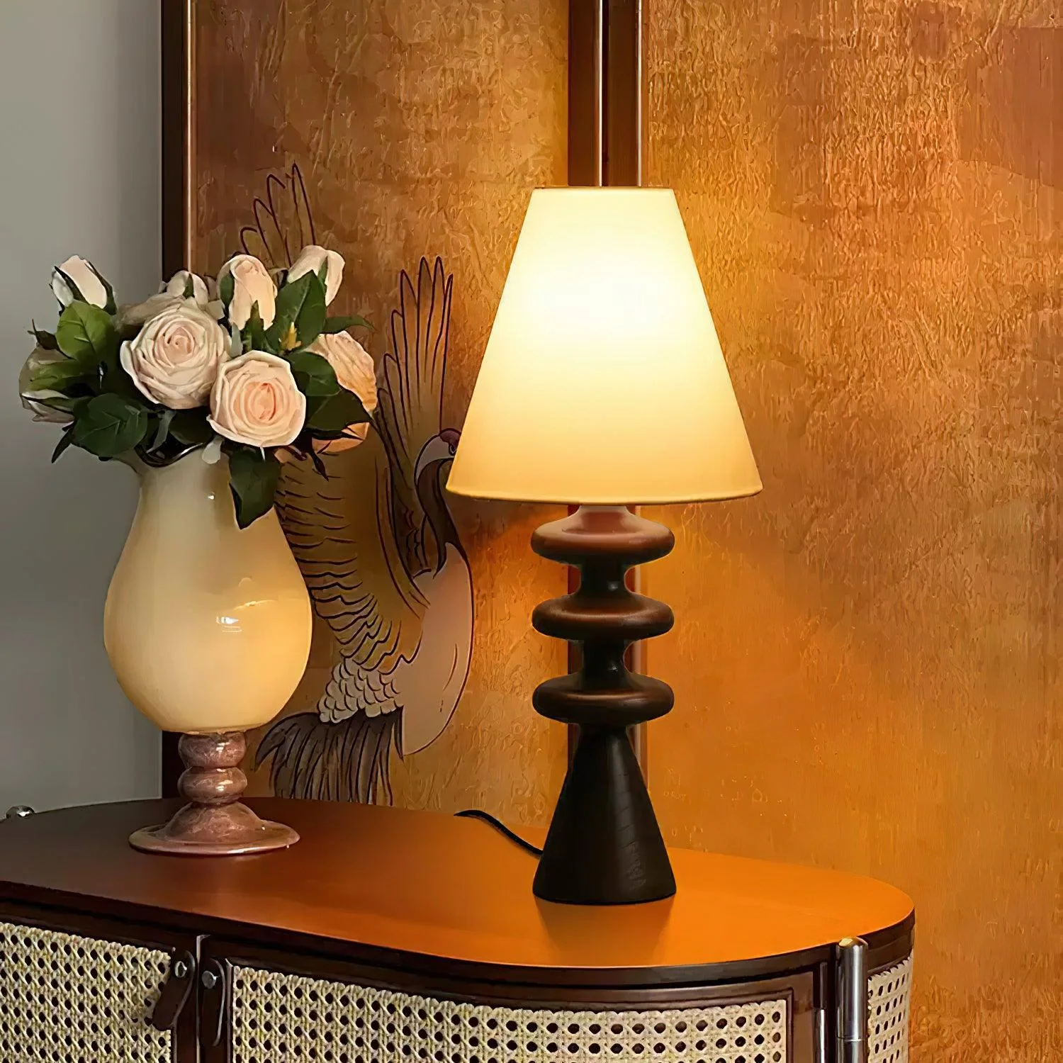Ripple Sculptural Wood Table Light - Image 2
