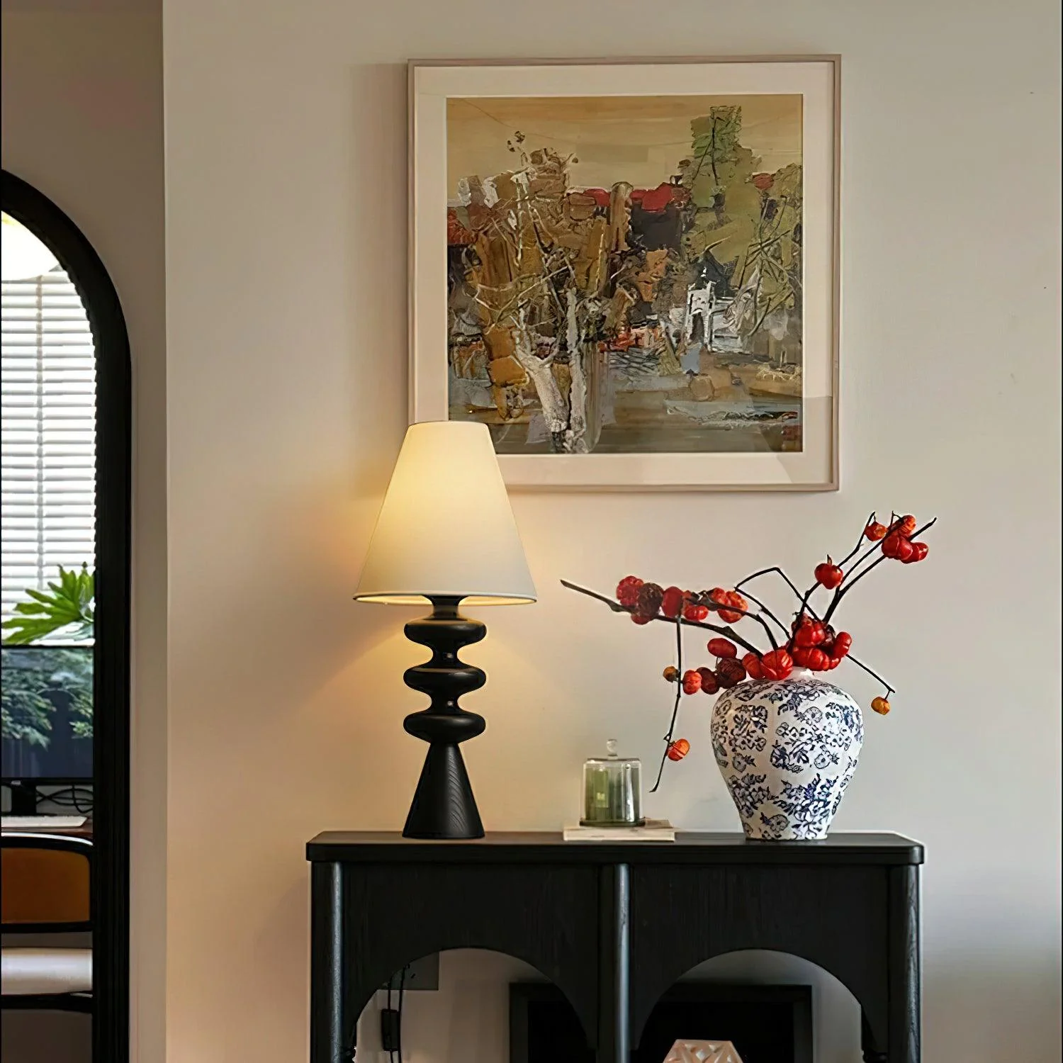 Ripple Sculptural Wood Table Light - Image 4