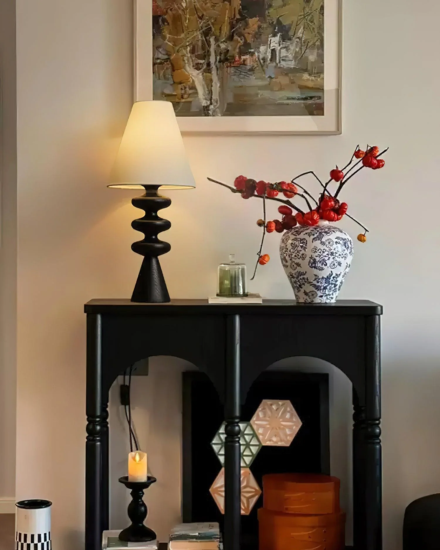 Ripple Sculptural Wood Table Light - Image 6