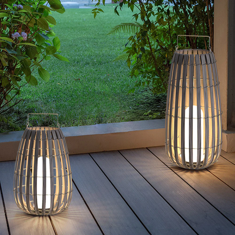 Ritta Retro Bamboo Outdoor Floor Lamp - Image 5