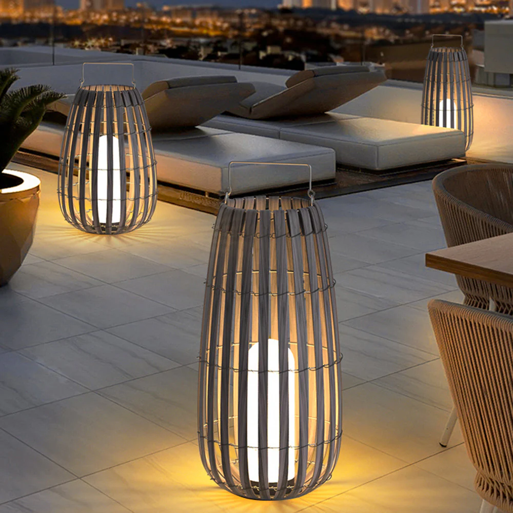 Ritta Retro Bamboo Outdoor Floor Lamp - Image 6