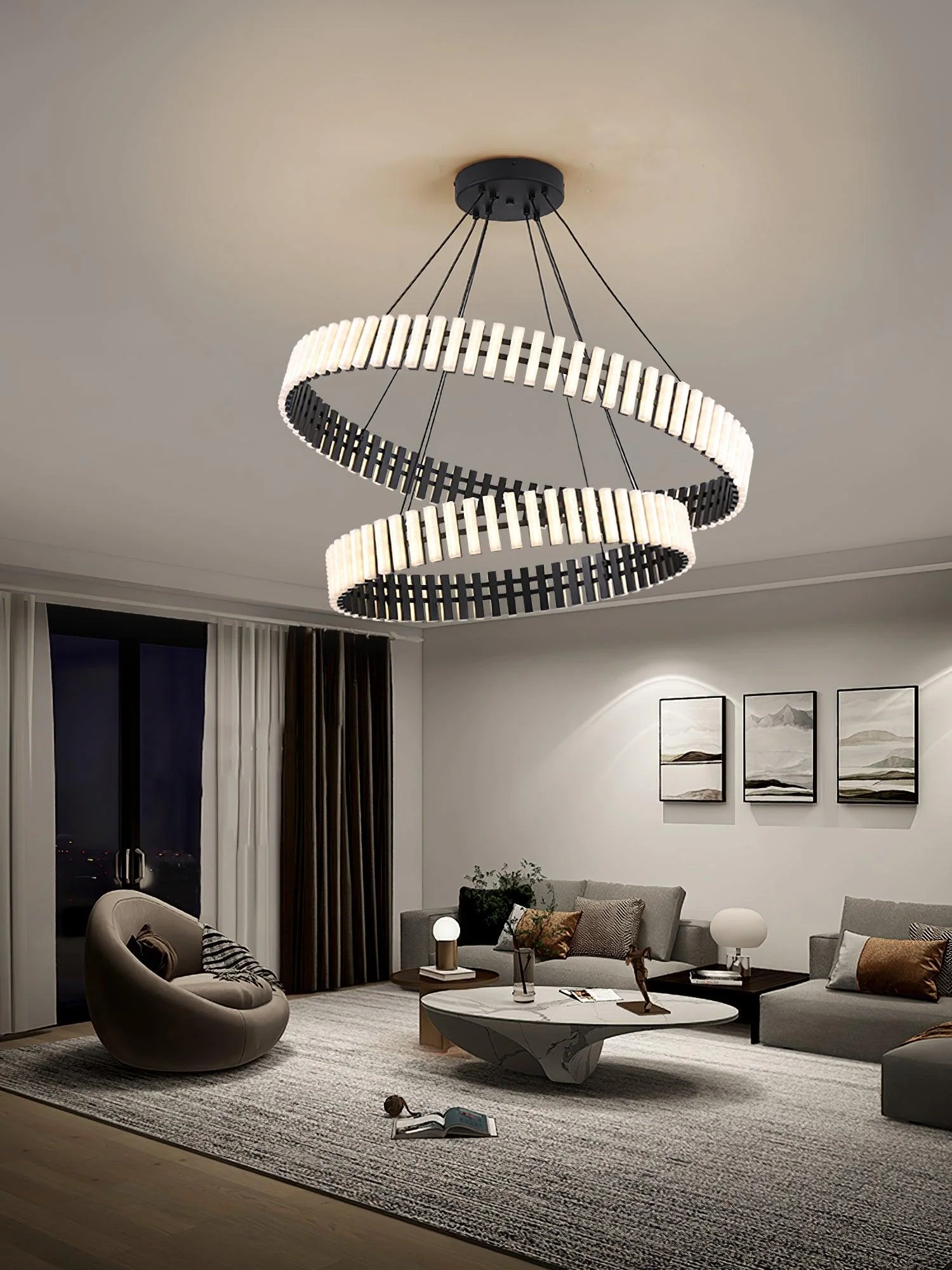 Rivo Stylis Hanging LED Chandelier - Image 10