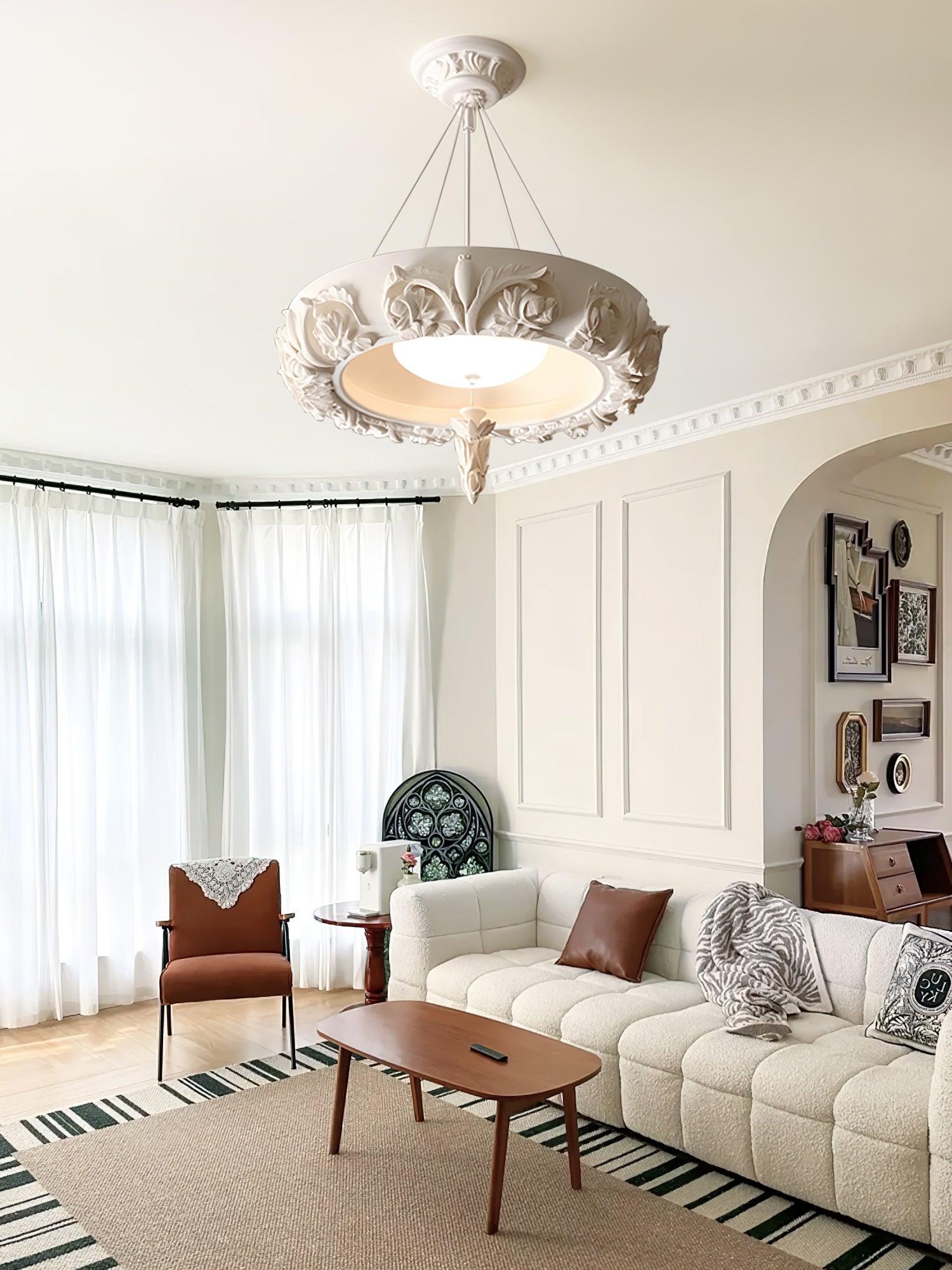 Rococo Plaster Pendant Chandelier - Image 19