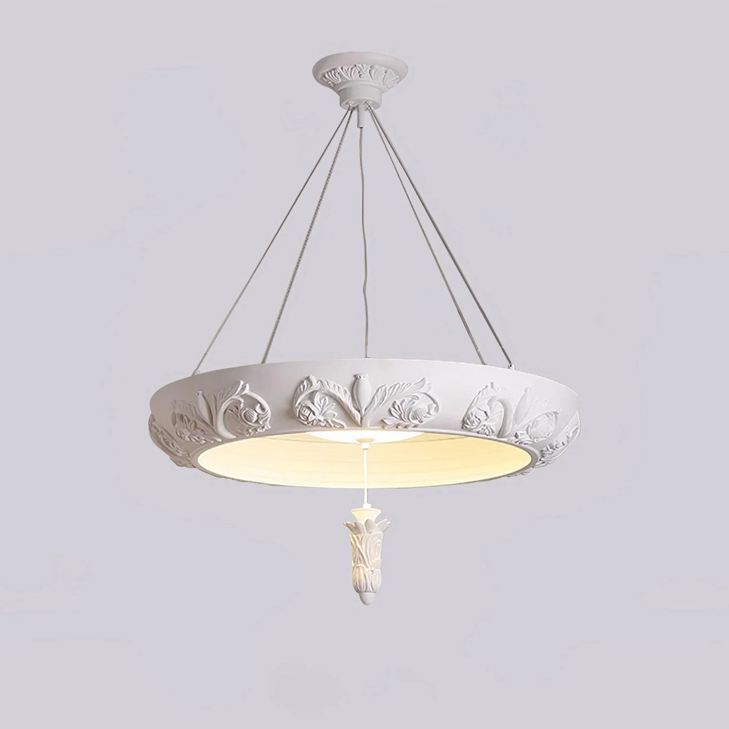 Rococo Plaster Pendant Chandelier - Image 9