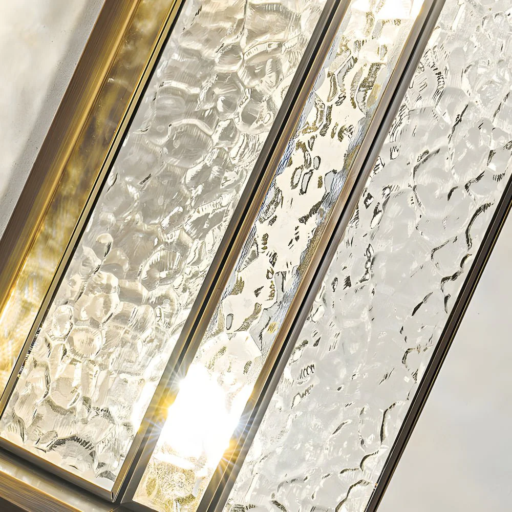 Rosalind Elegant Brass Glass Copper Outdoor Wall Light - Image 5