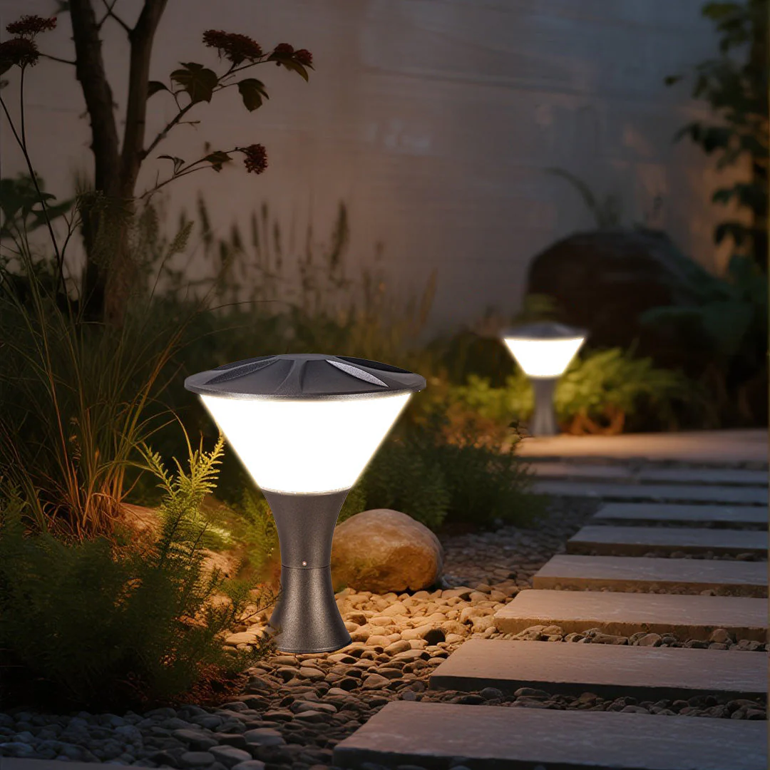 Rosnne LED Minimalist Modern Outdoor Post Light - Image 4