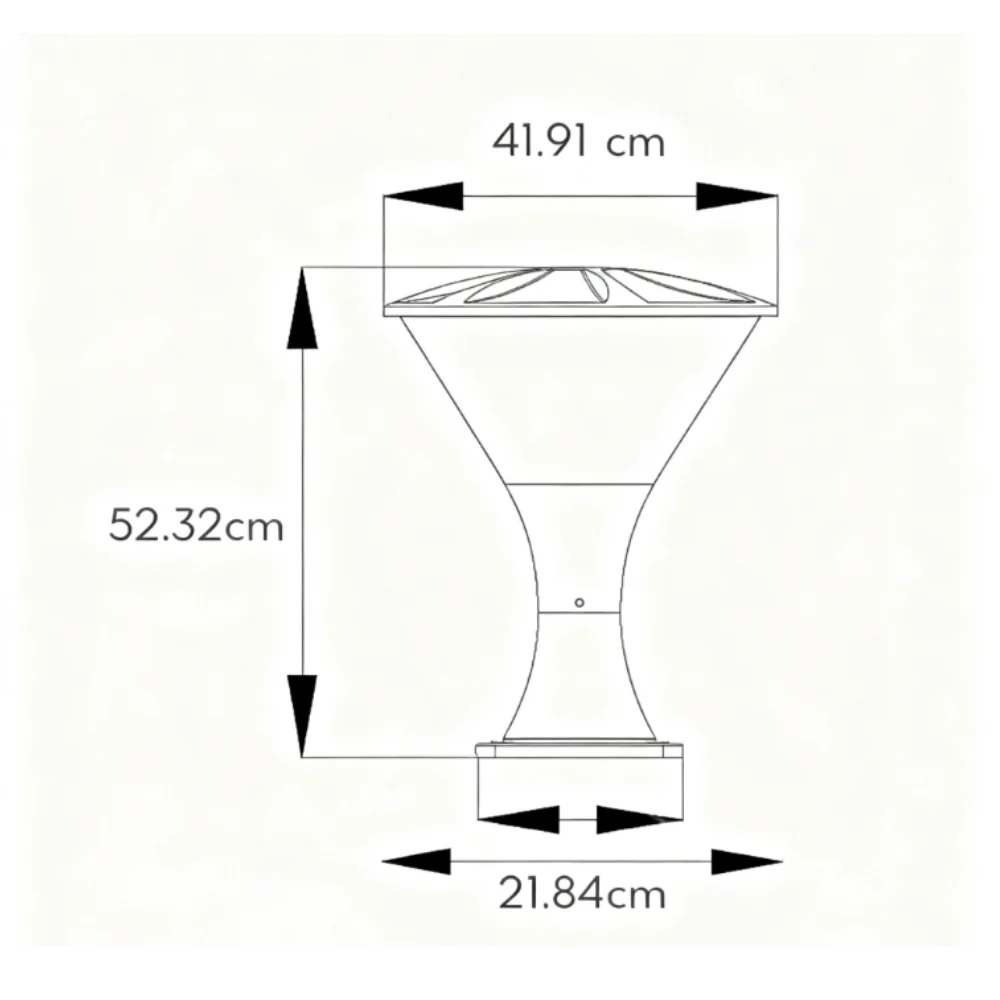 Rosnne LED Minimalist Modern Outdoor Post Light - Image 8