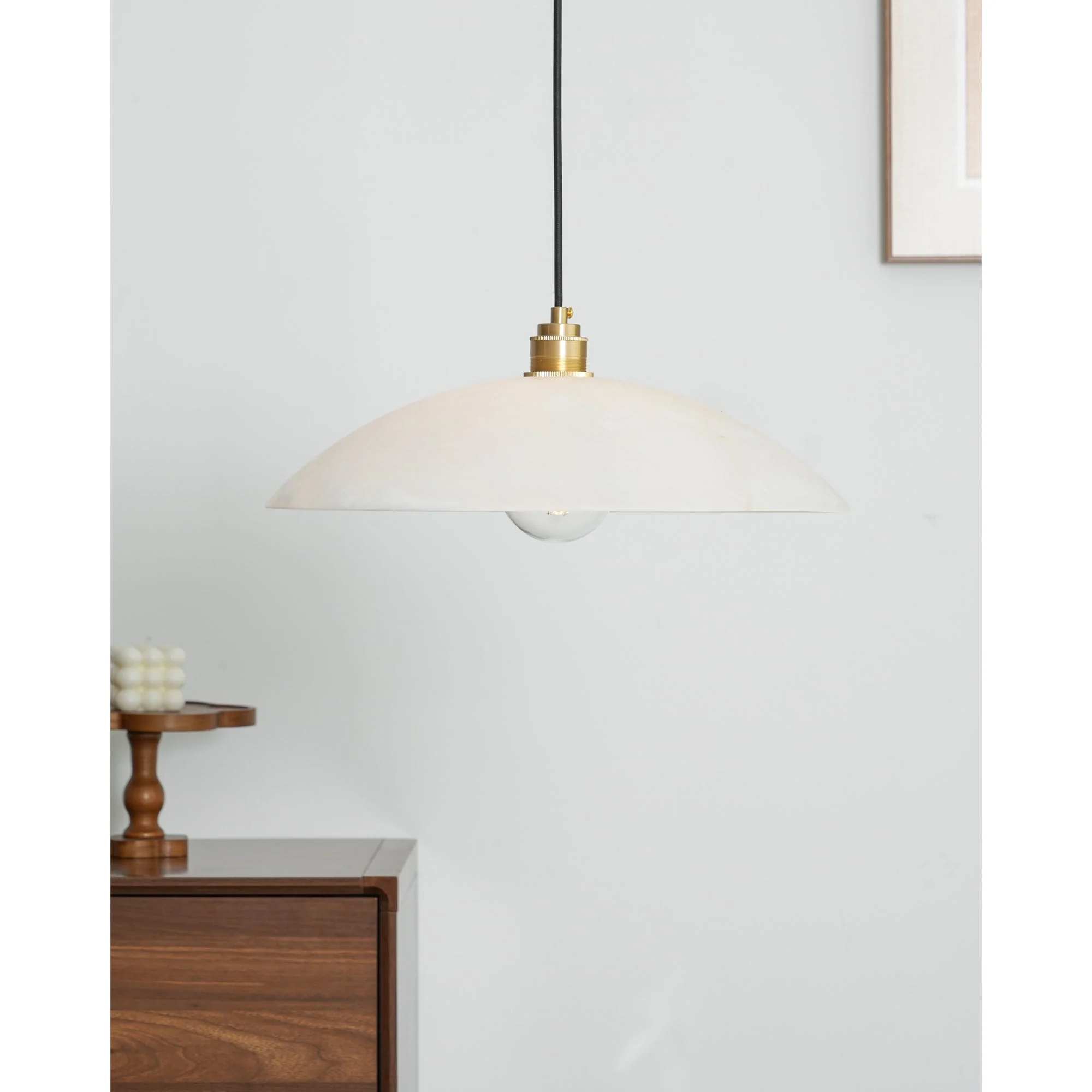 Rovyn Modern Alabaster Brass Pendant Light - Image 19