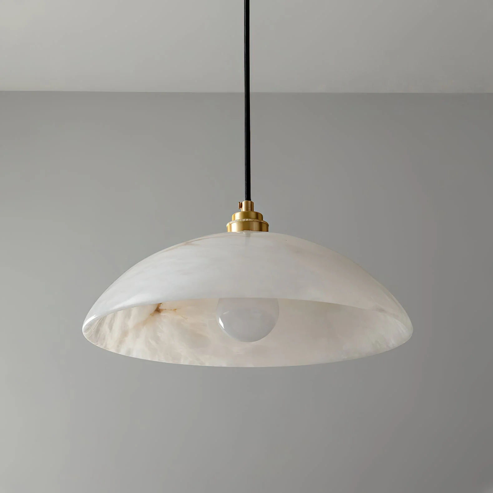 Rovyn Modern Alabaster Brass Pendant Light - Image 22