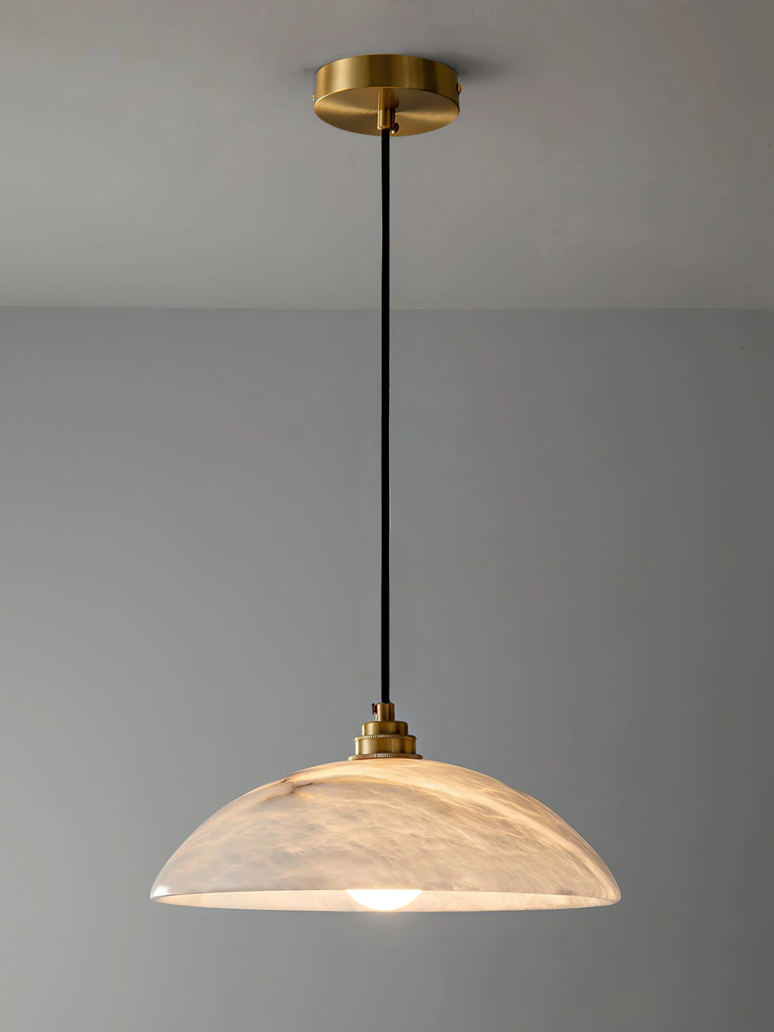 Rovyn Modern Alabaster Brass Pendant Light - Image 25