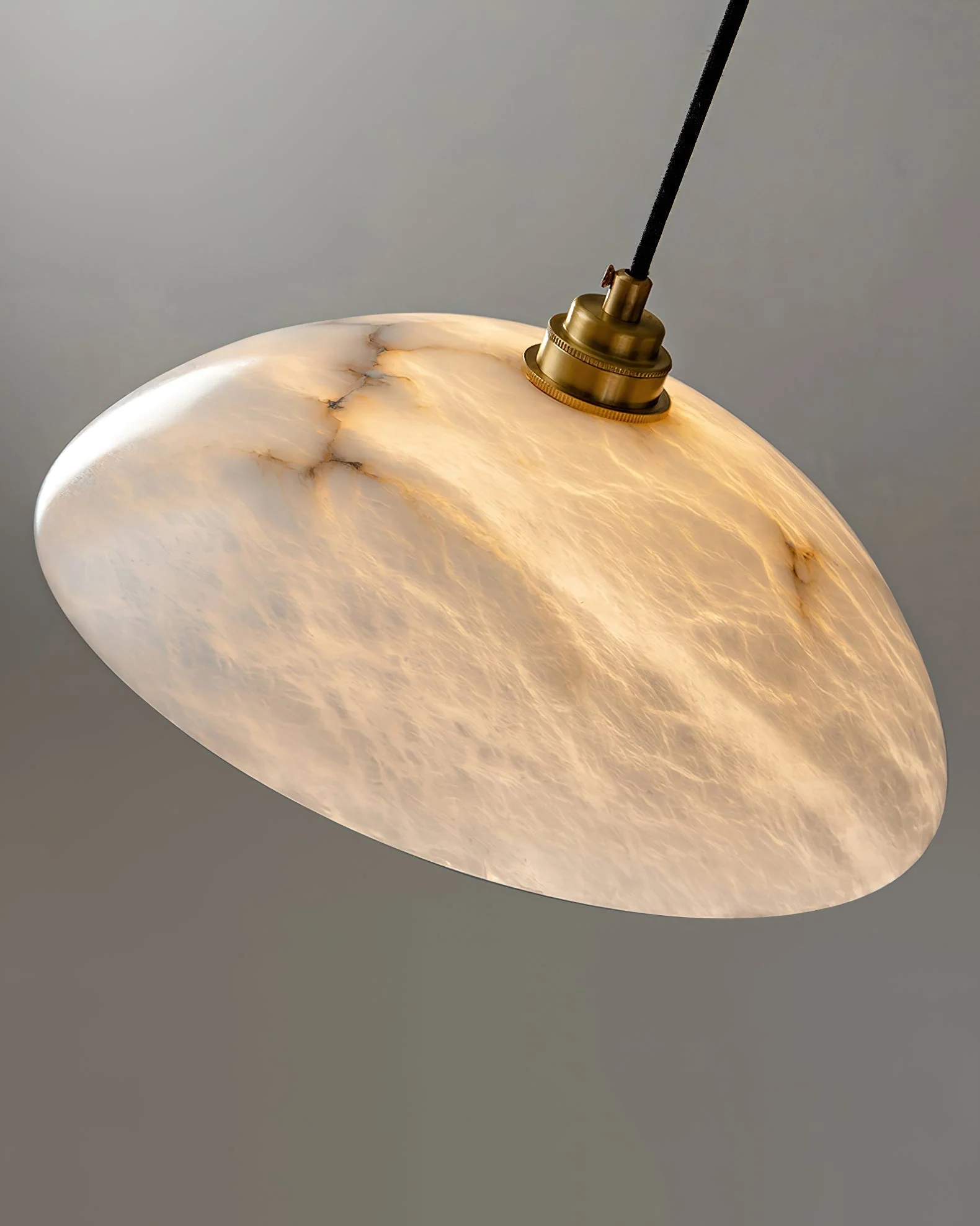 Rovyn Modern Alabaster Brass Pendant Light - Image 26