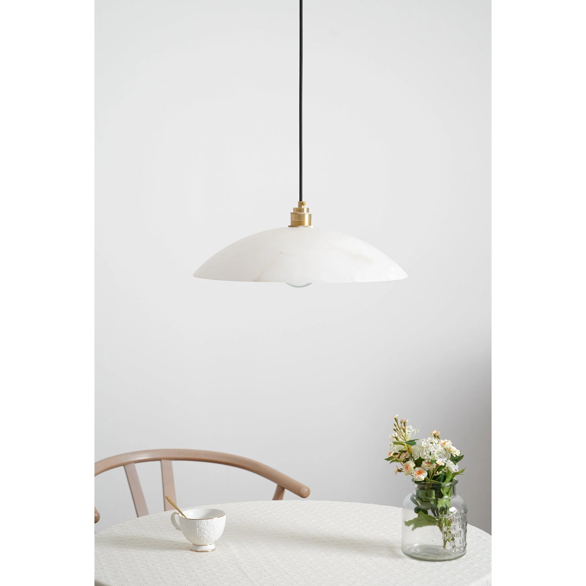 Rovyn Modern Alabaster Brass Pendant Light - Image 41