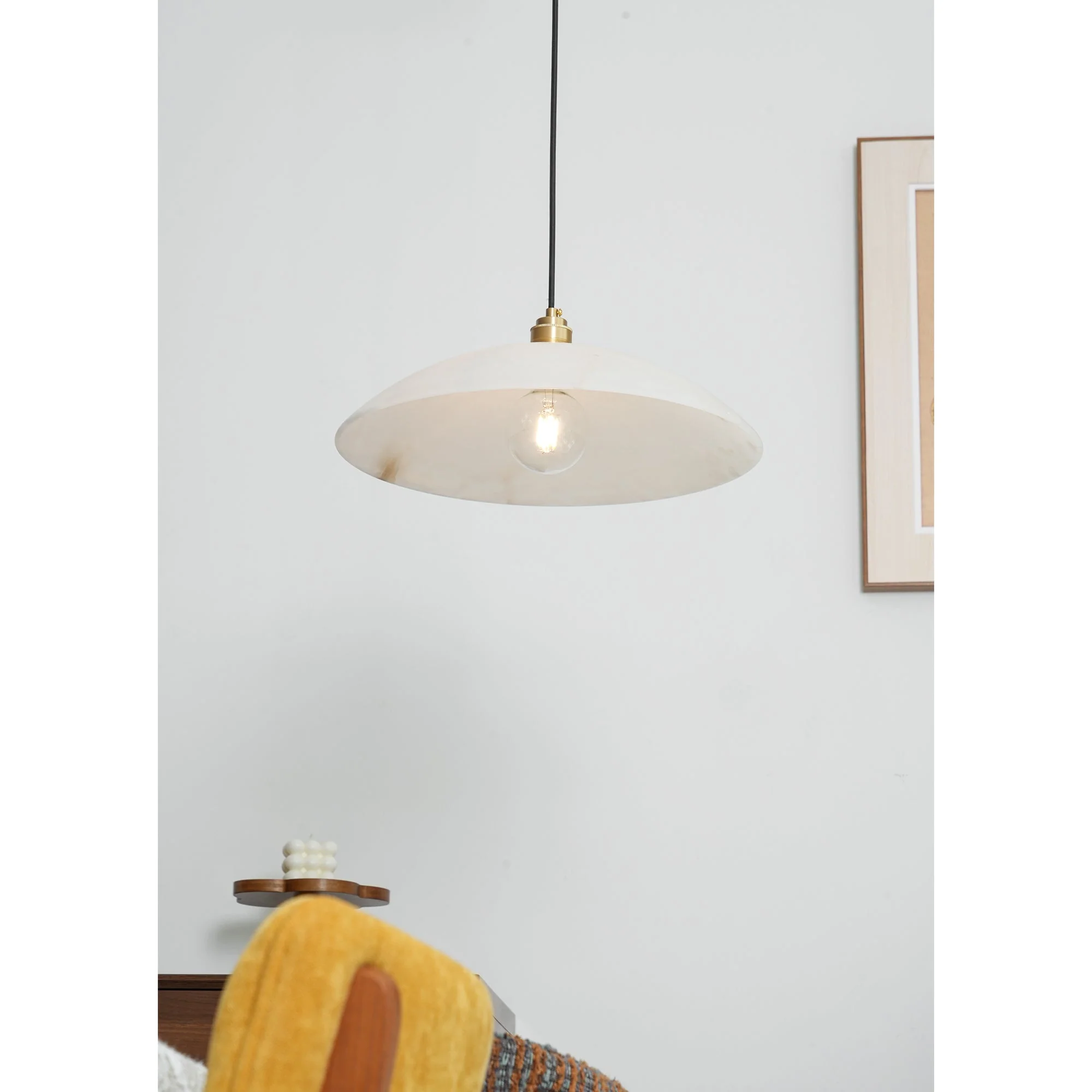 Rovyn Modern Alabaster Brass Pendant Light - Image 45