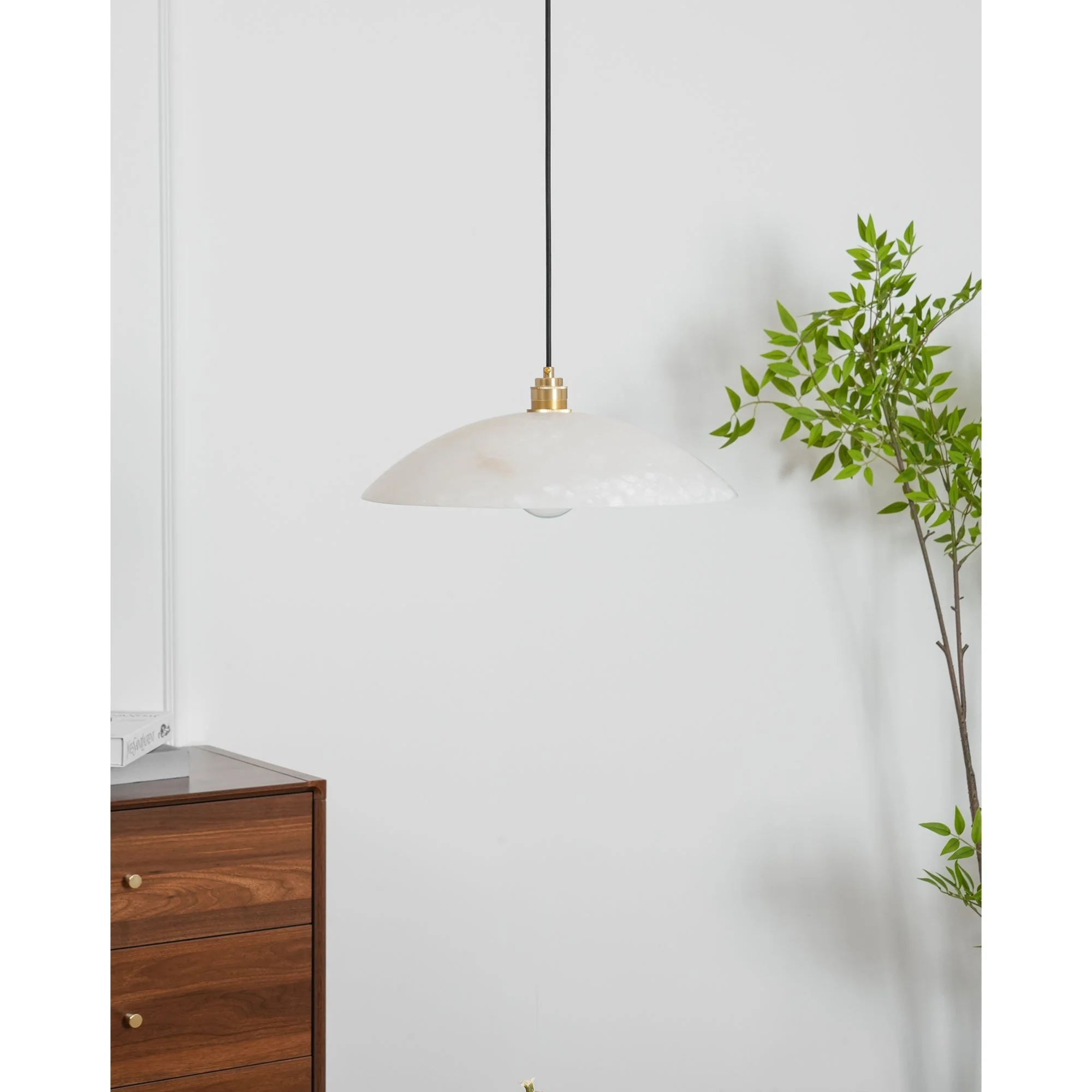 Rovyn Modern Alabaster Brass Pendant Light - Image 47