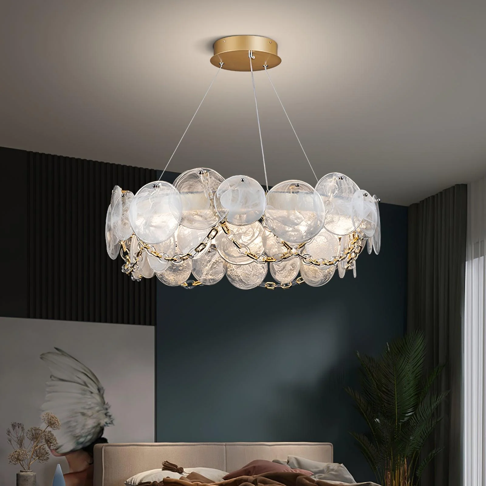 Ruby Luxury Glass Chandelier - Image 4