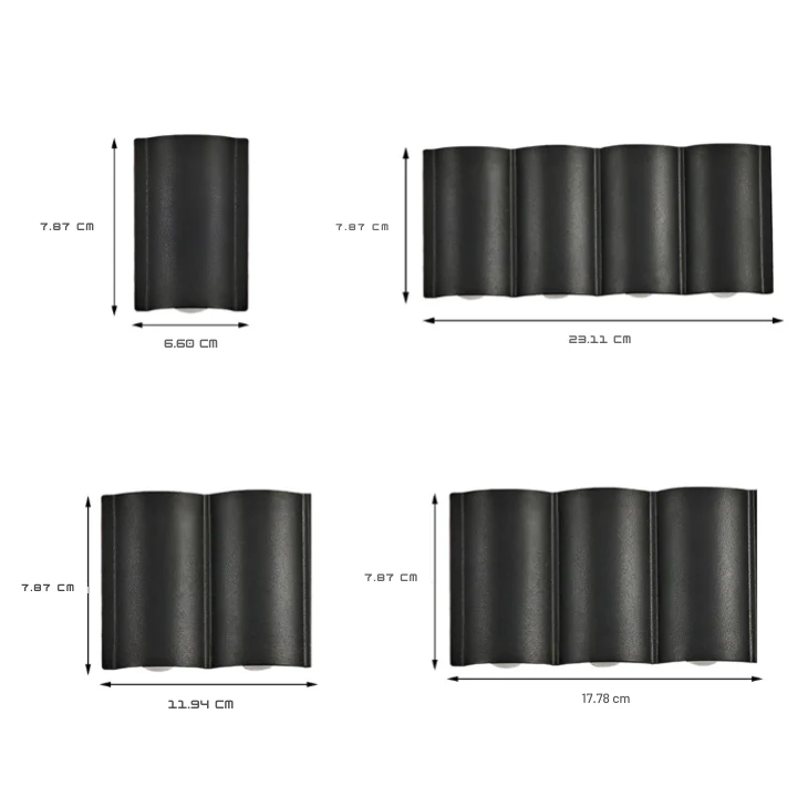 Rufus Creative Wave Arc LED Outdoor Wall Lights - Image 6