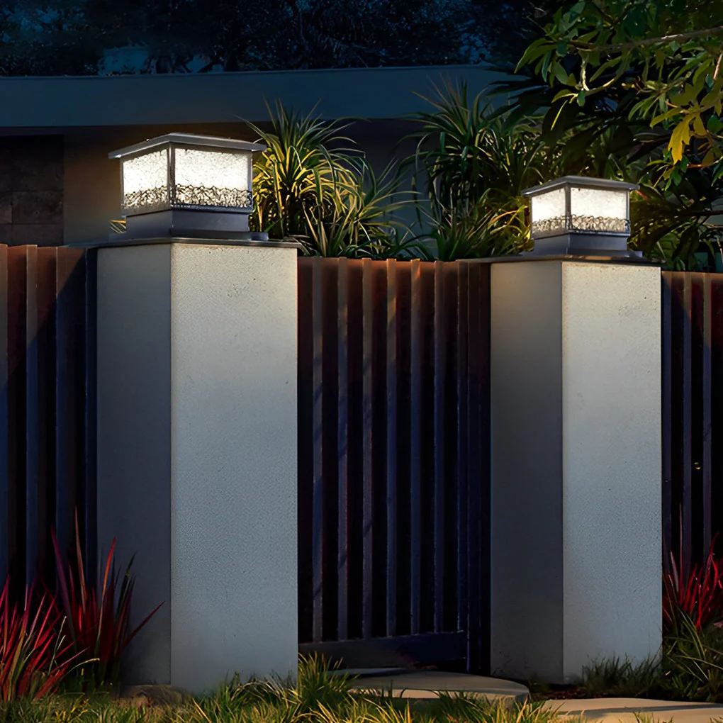 Saia Creative Square LED Modern Outdoor Fence Post Lights - Image 6