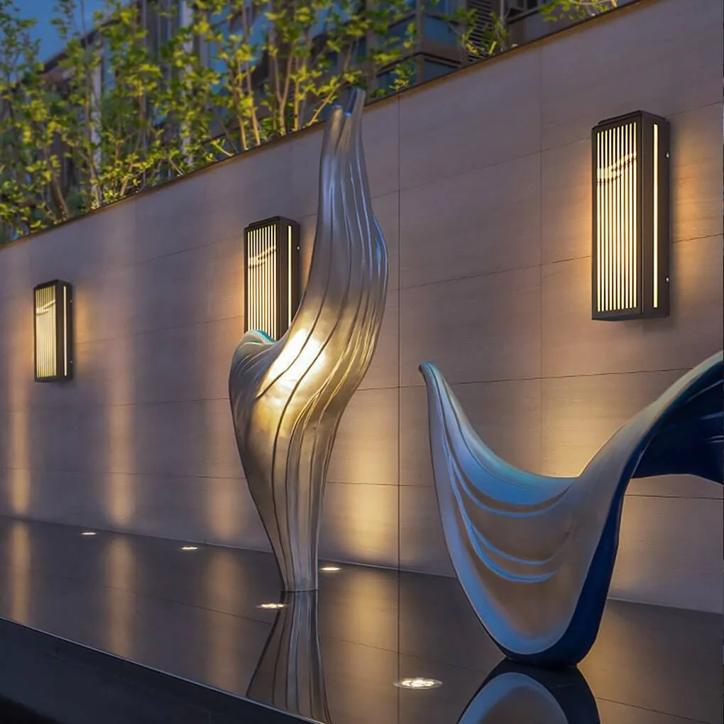 Samson Villa Courtyard Gate Unique Marble Outdoor Wall Lamp - Image 12
