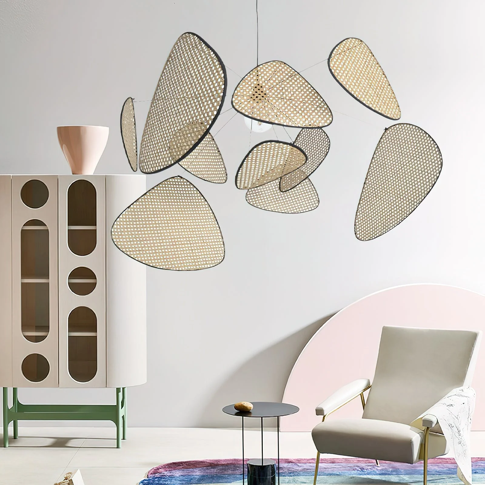 Screen Farmhouse Bamboo Chandelier - Image 11