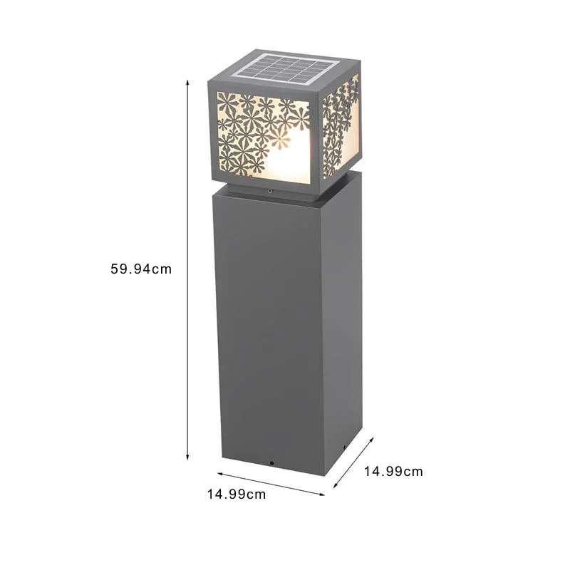 Sean Elegant Snowflake LED Marble Outdoor Lawn Lamp - Image 5
