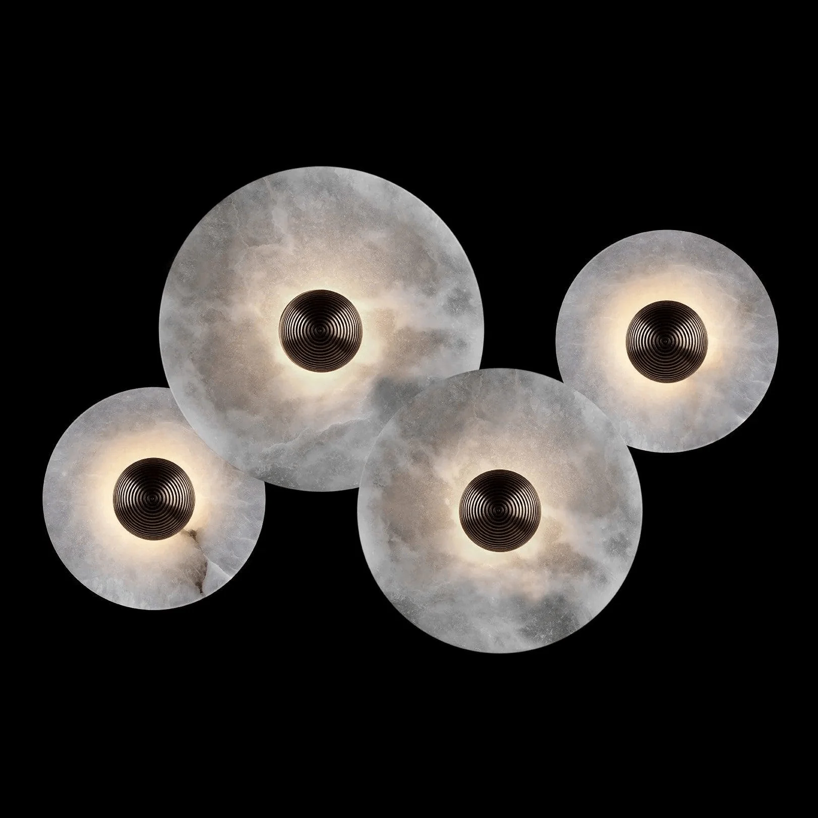 Selene Minimalist Alabaster Ceiling Light - Image 42