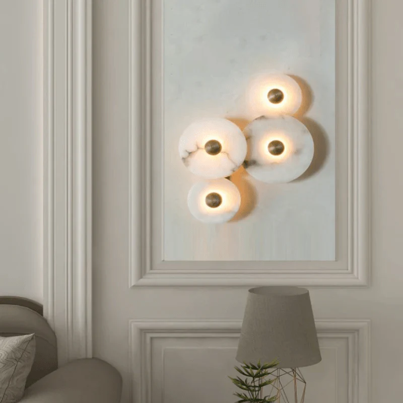 Selene Minimalist Alabaster Ceiling Light - Image 43