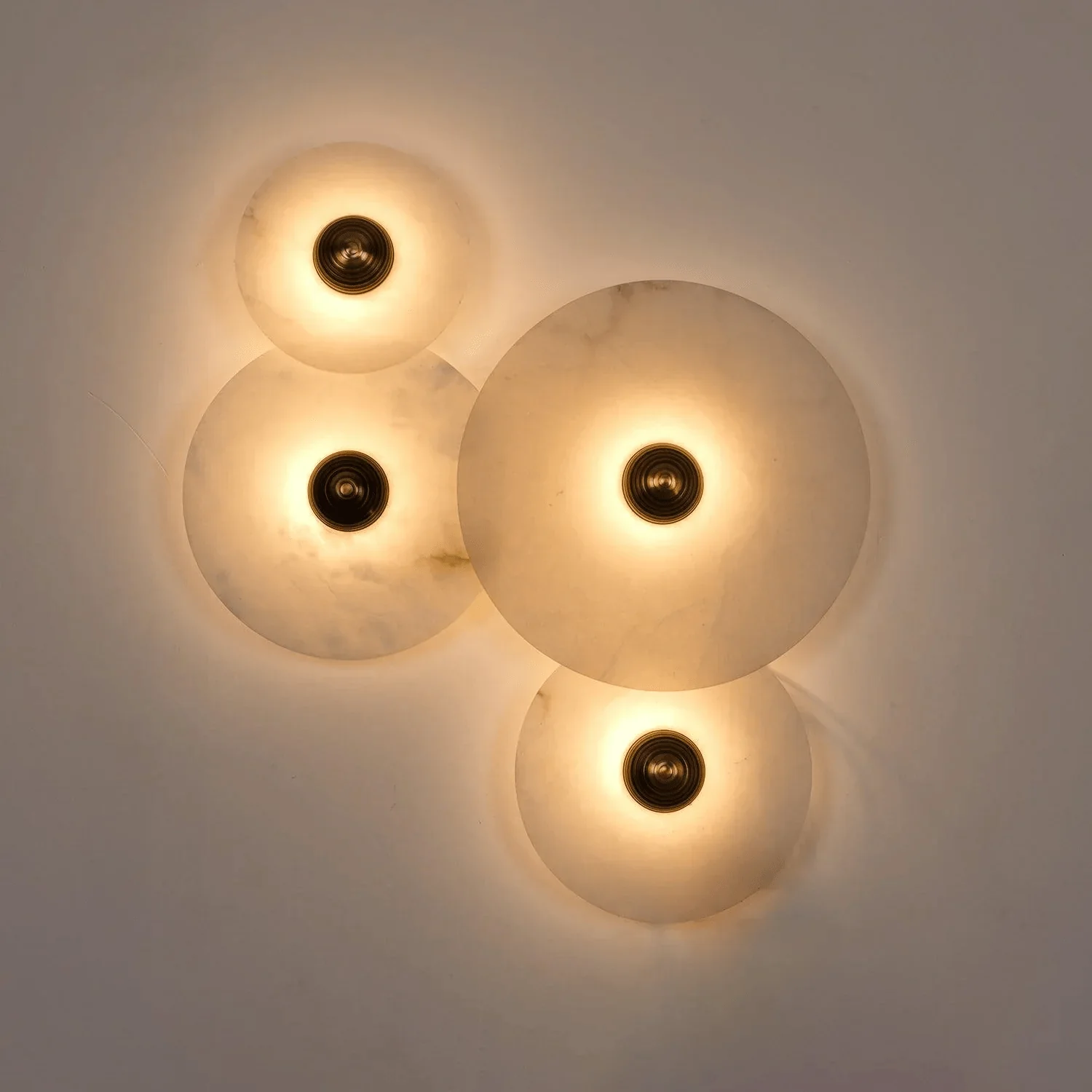 Selene Minimalist Alabaster Ceiling Light - Image 47