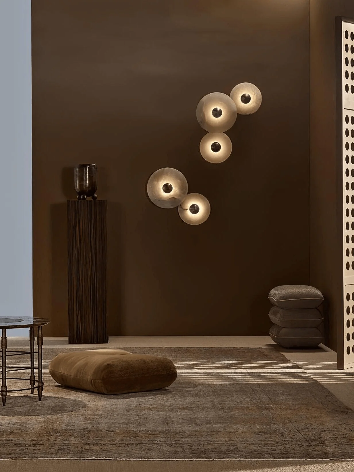 Selene Minimalist Alabaster Ceiling Light - Image 48