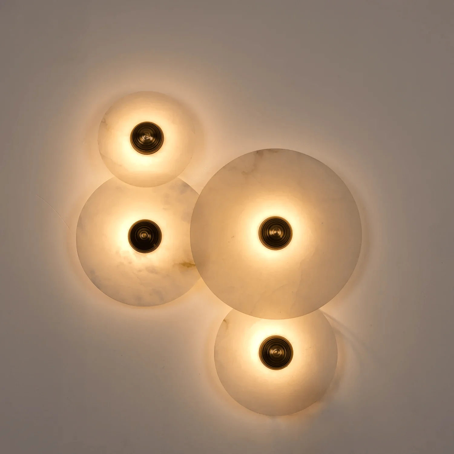 Selene Minimalist Alabaster Ceiling Light - Image 50