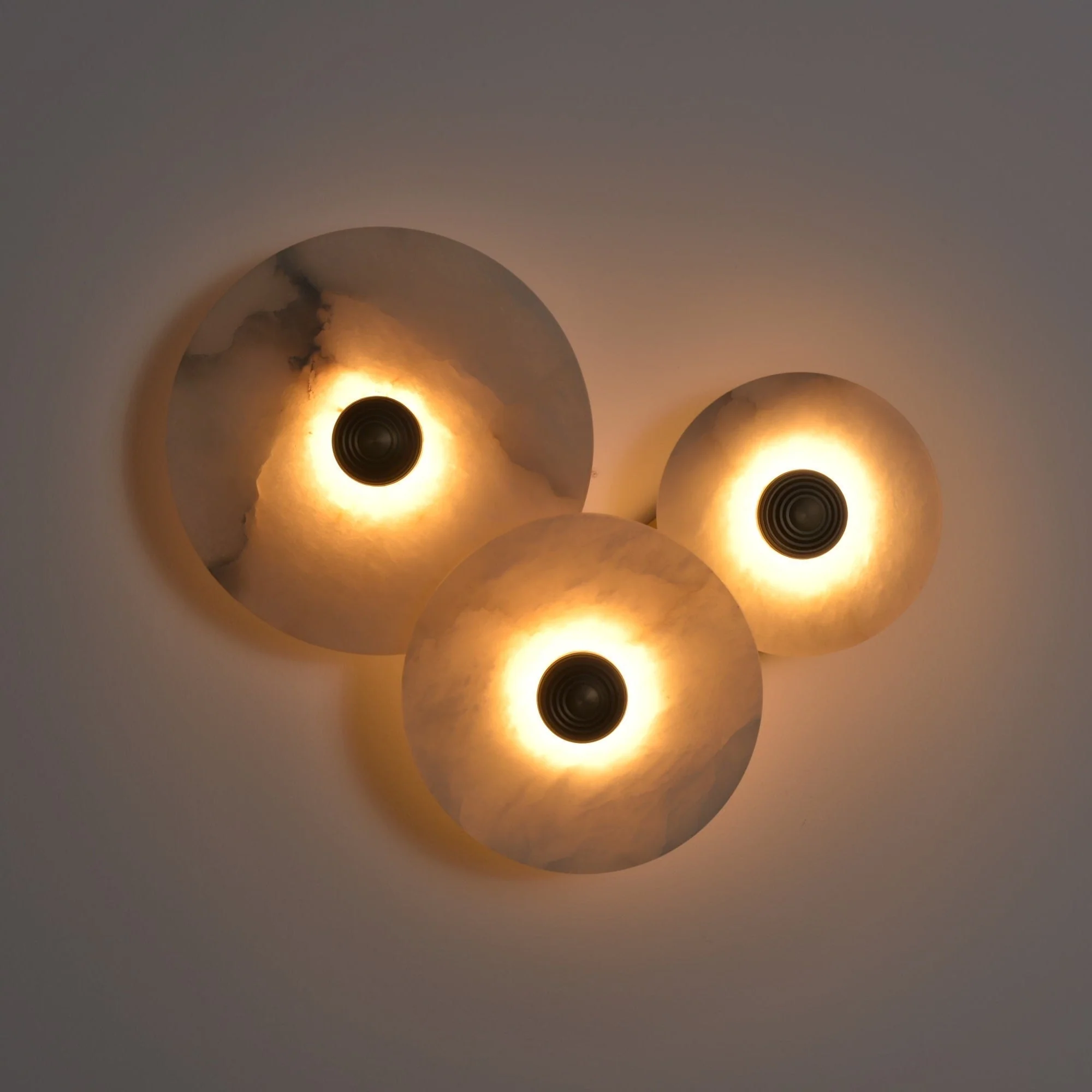 Selene Minimalist Alabaster Ceiling Light - Image 56