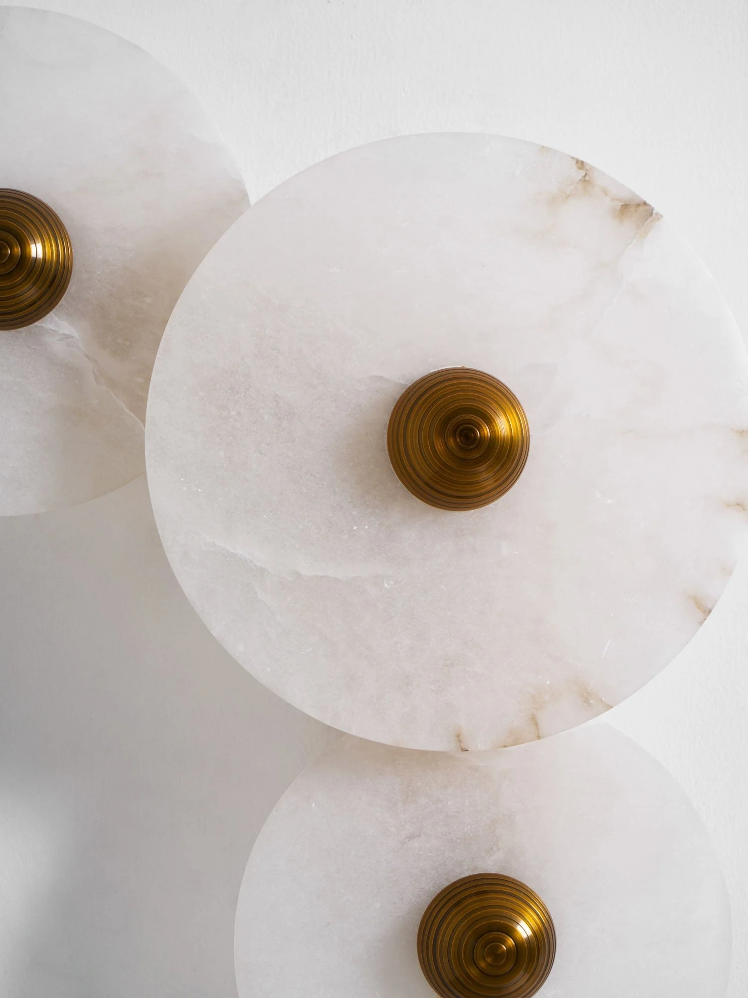 Selene Minimalist Alabaster Ceiling Light - Image 61