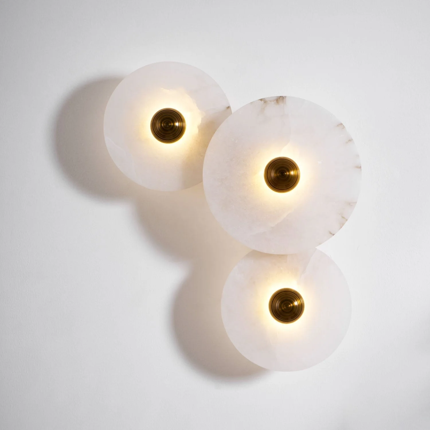 Selene Minimalist Alabaster Ceiling Light - Image 70