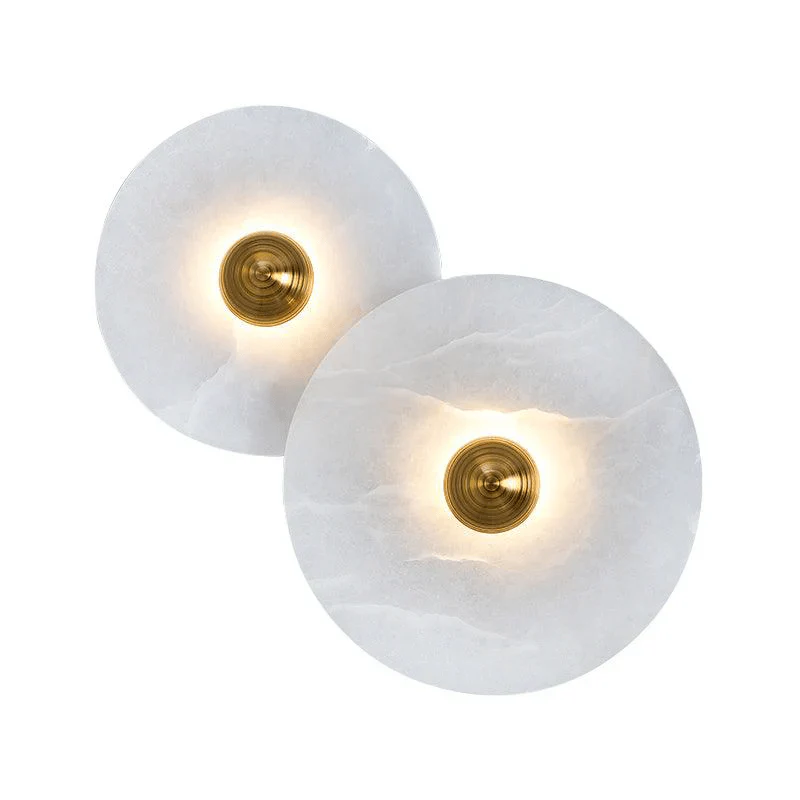 Selene Minimalist Alabaster Ceiling Light - Image 79