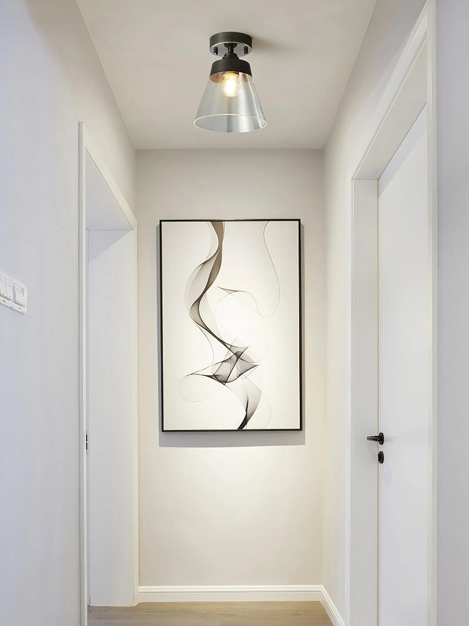 Semi Modern Brass Ceiling Light - Image 5