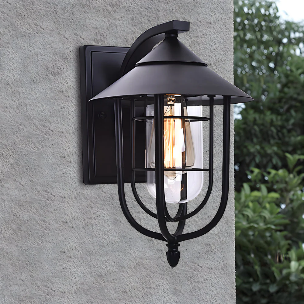 Sheridan Retro Sensor Glass Modern Outdoor Wall Lights