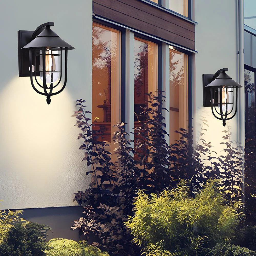 Sheridan Retro Sensor Glass Modern Outdoor Wall Lights - Image 2