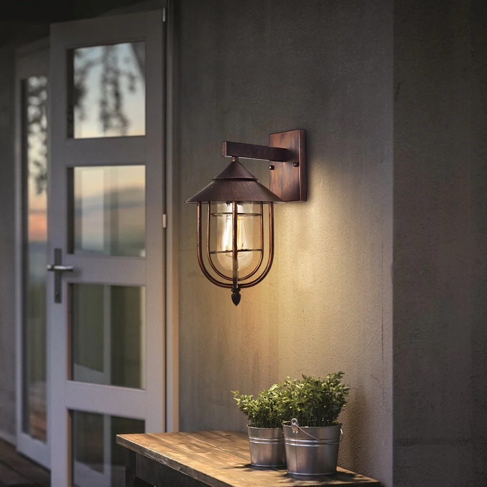 Sheridan Retro Sensor Glass Modern Outdoor Wall Lights - Image 3