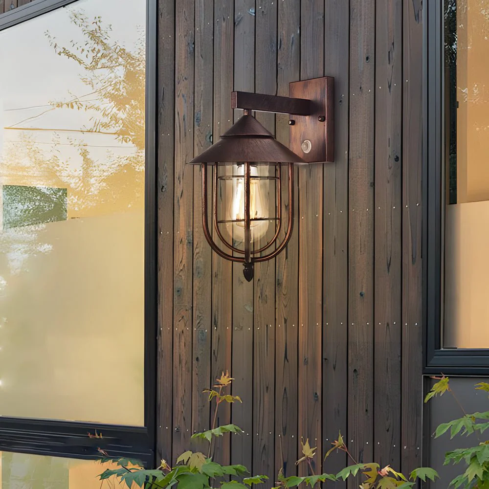 Sheridan Retro Sensor Glass Modern Outdoor Wall Lights - Image 4