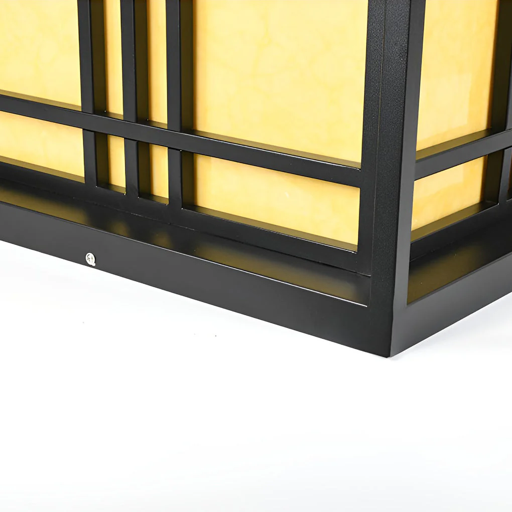 Sherman Retro LED Modern Marble Outdoor Post Caps Lights - Image 4
