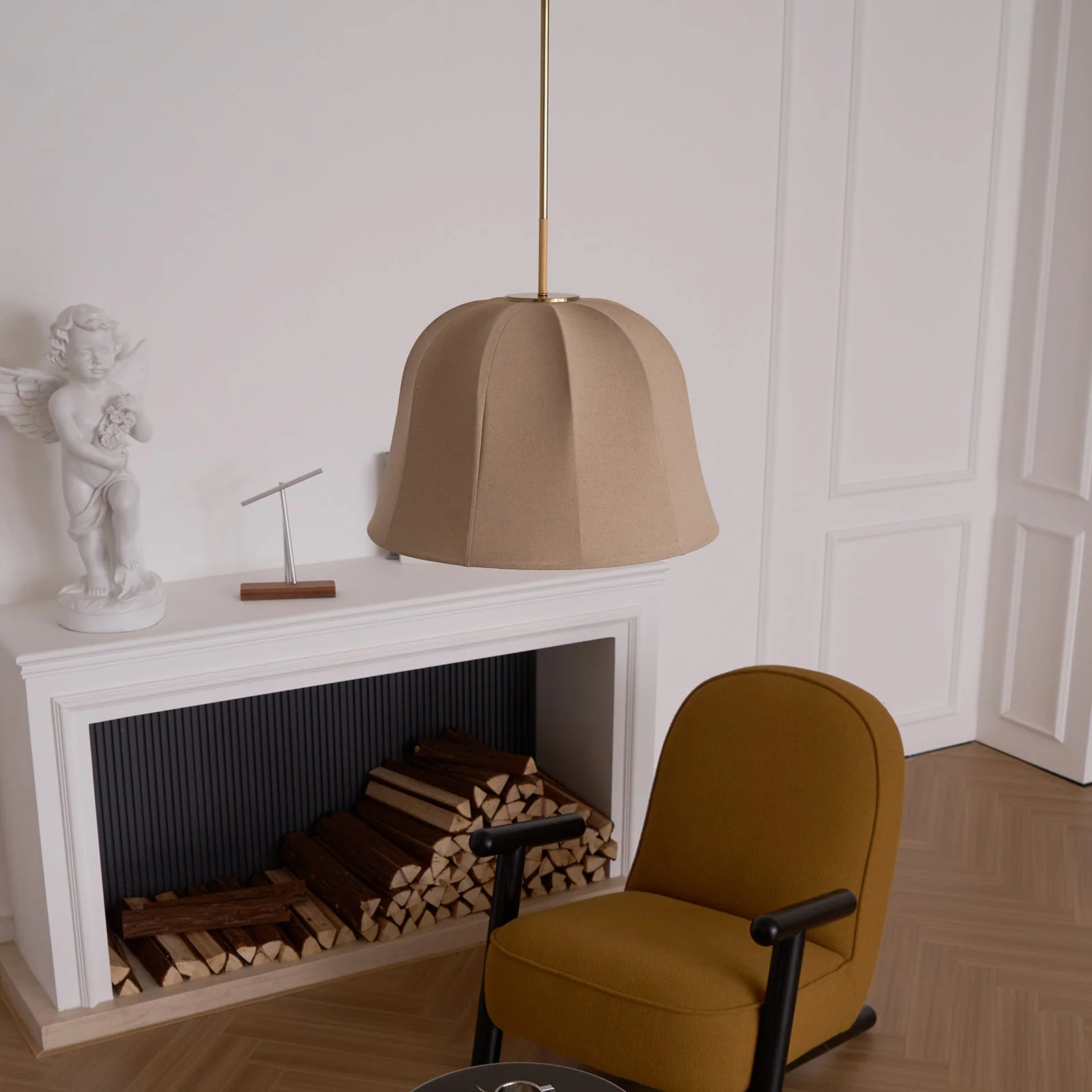 Fiora Vintage Fabric Pendant Lamp - Image 2