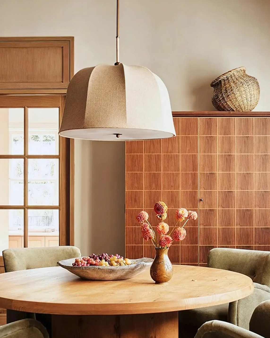 Fiora Vintage Fabric Pendant Lamp - Image 22