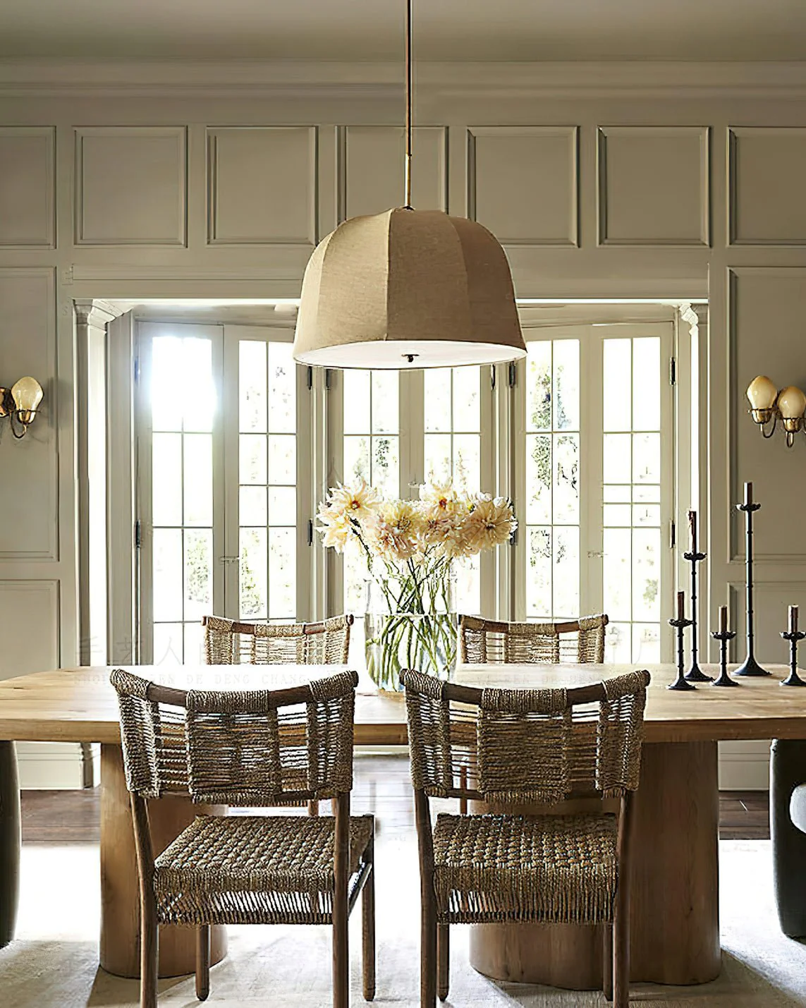 Fiora Vintage Fabric Pendant Lamp - Image 24