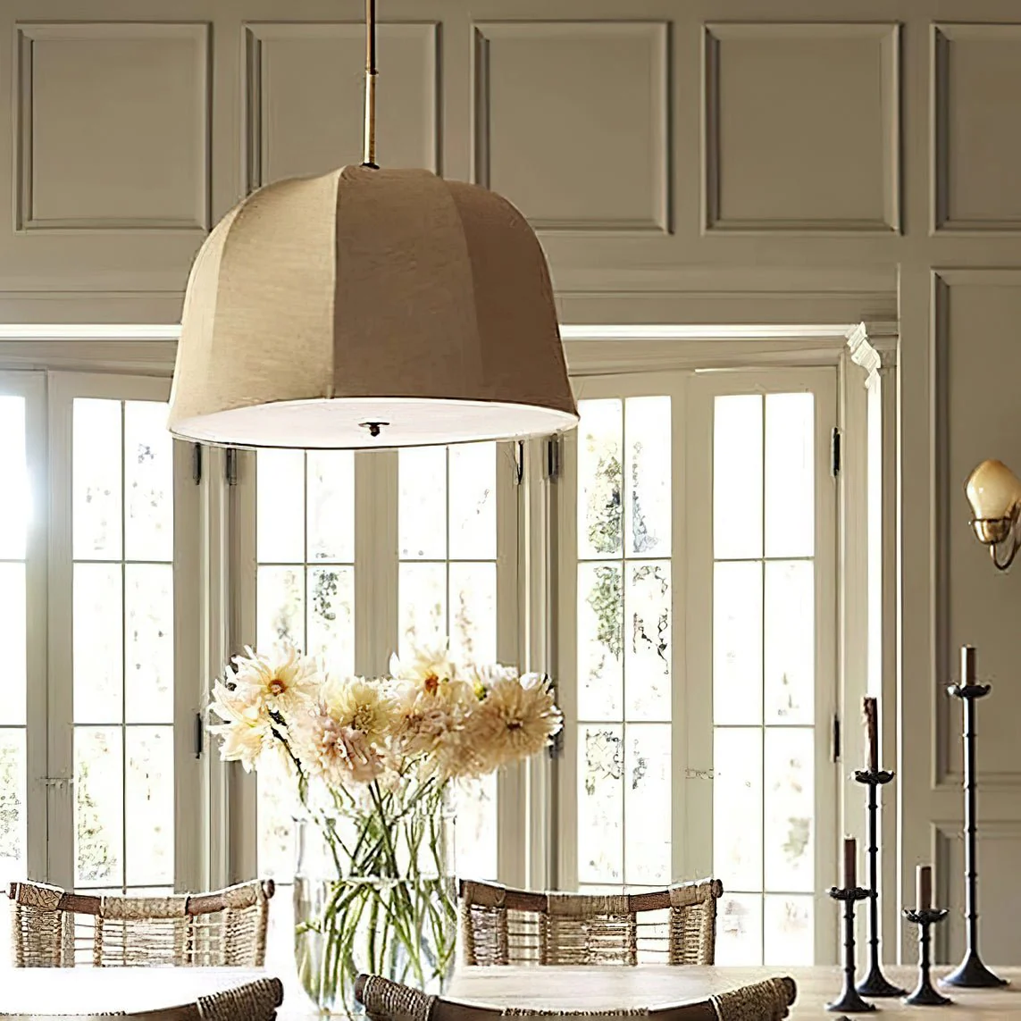 Fiora Vintage Fabric Pendant Lamp - Image 27