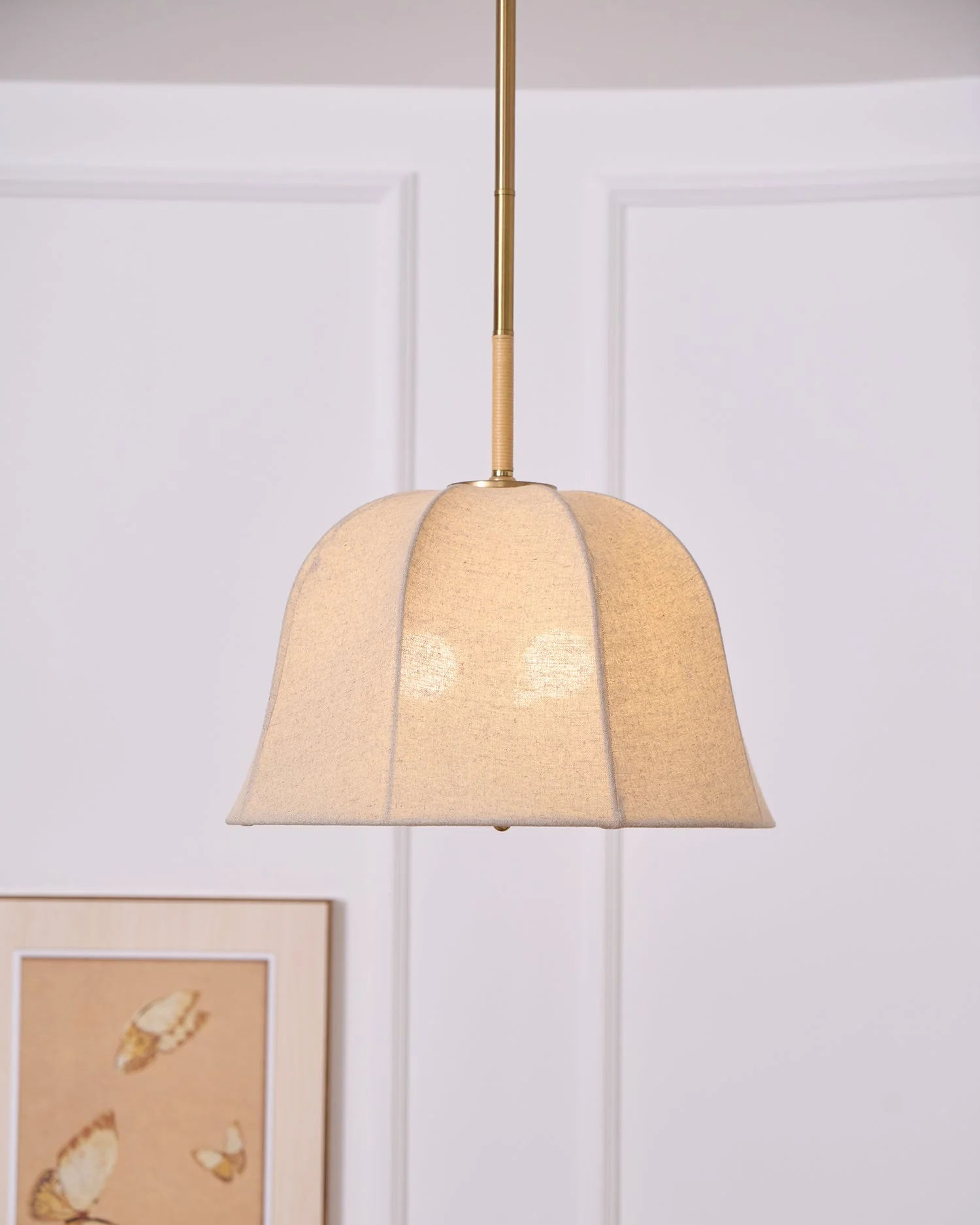 Fiora Vintage Fabric Pendant Lamp - Image 28