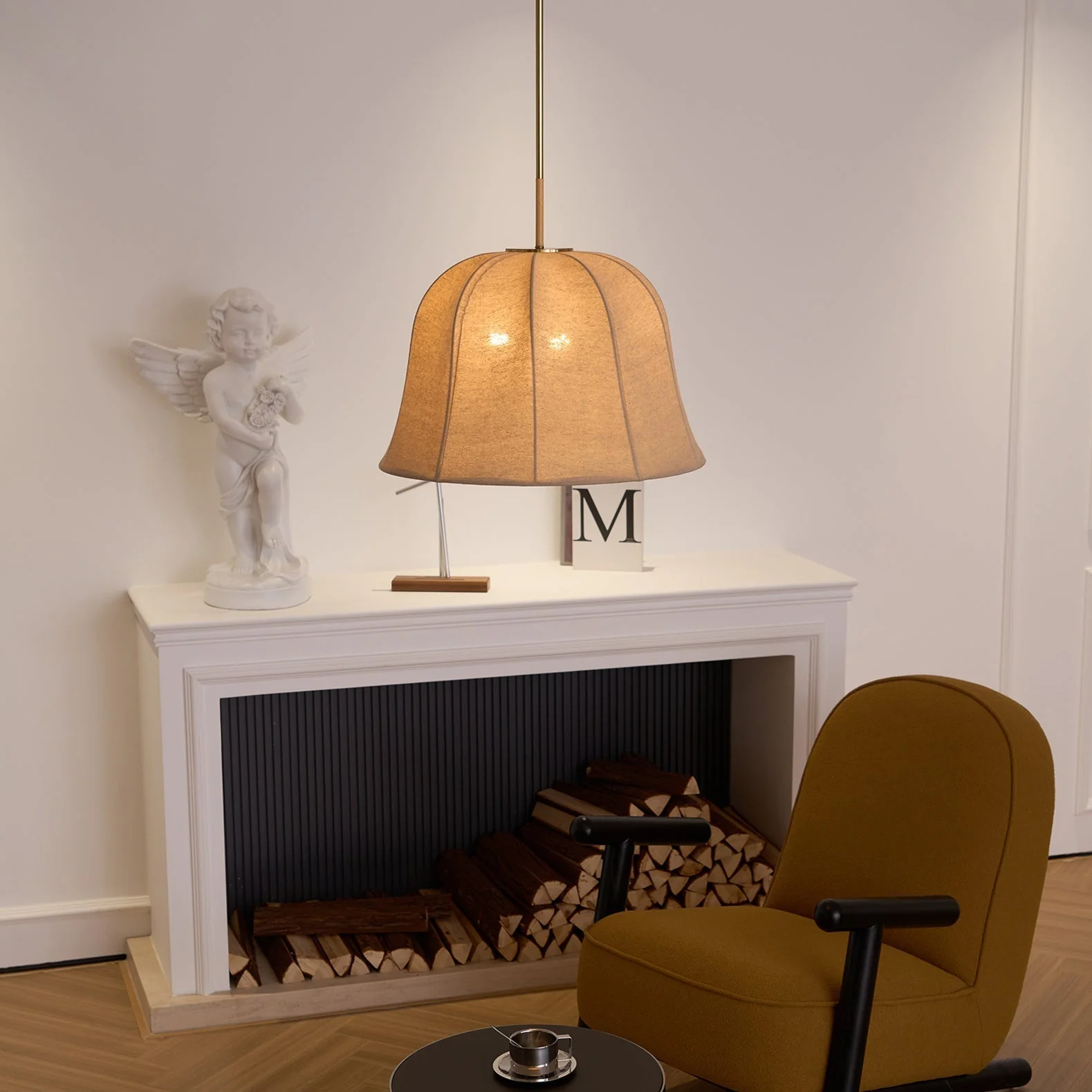 Fiora Vintage Fabric Pendant Lamp - Image 33