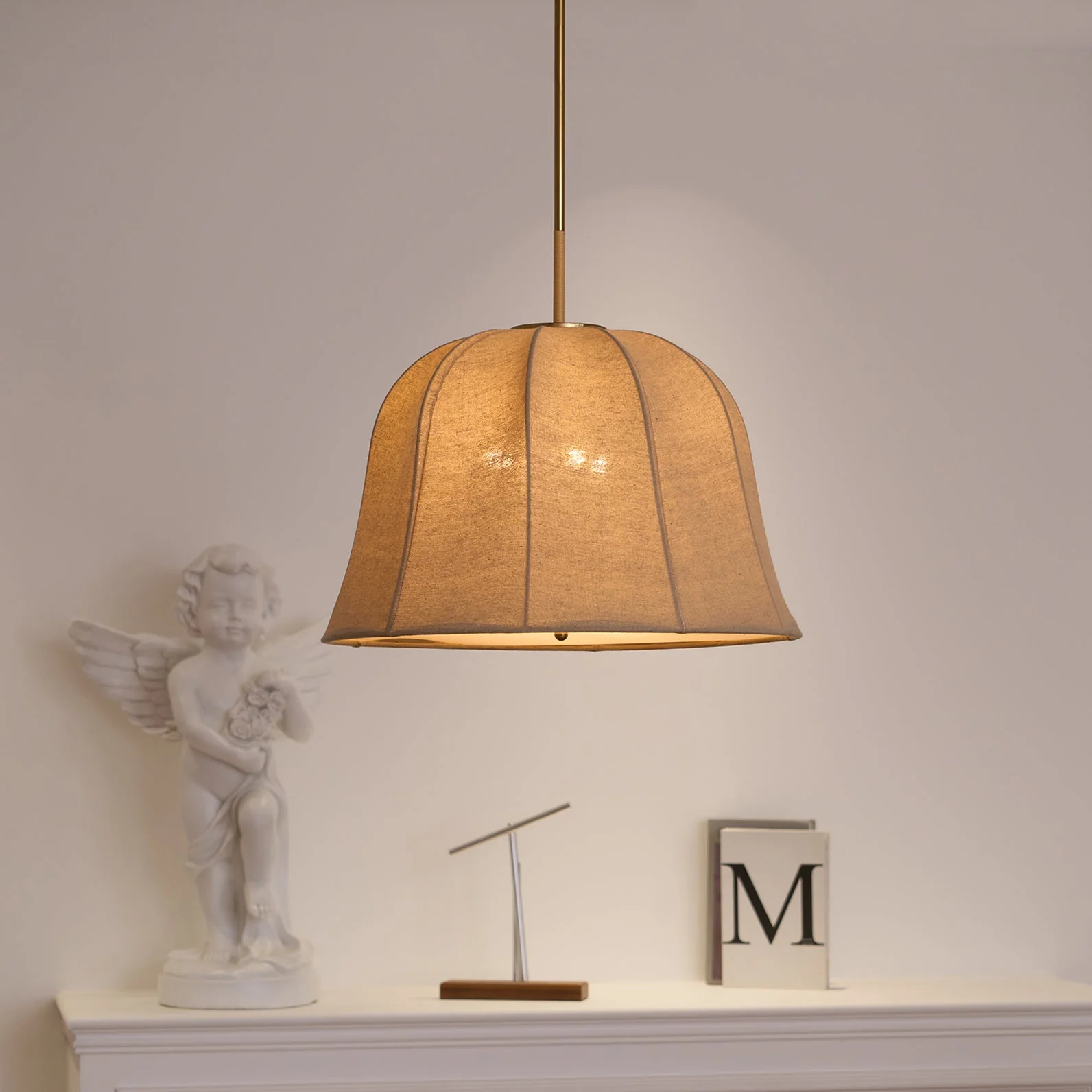 Fiora Vintage Fabric Pendant Lamp - Image 4