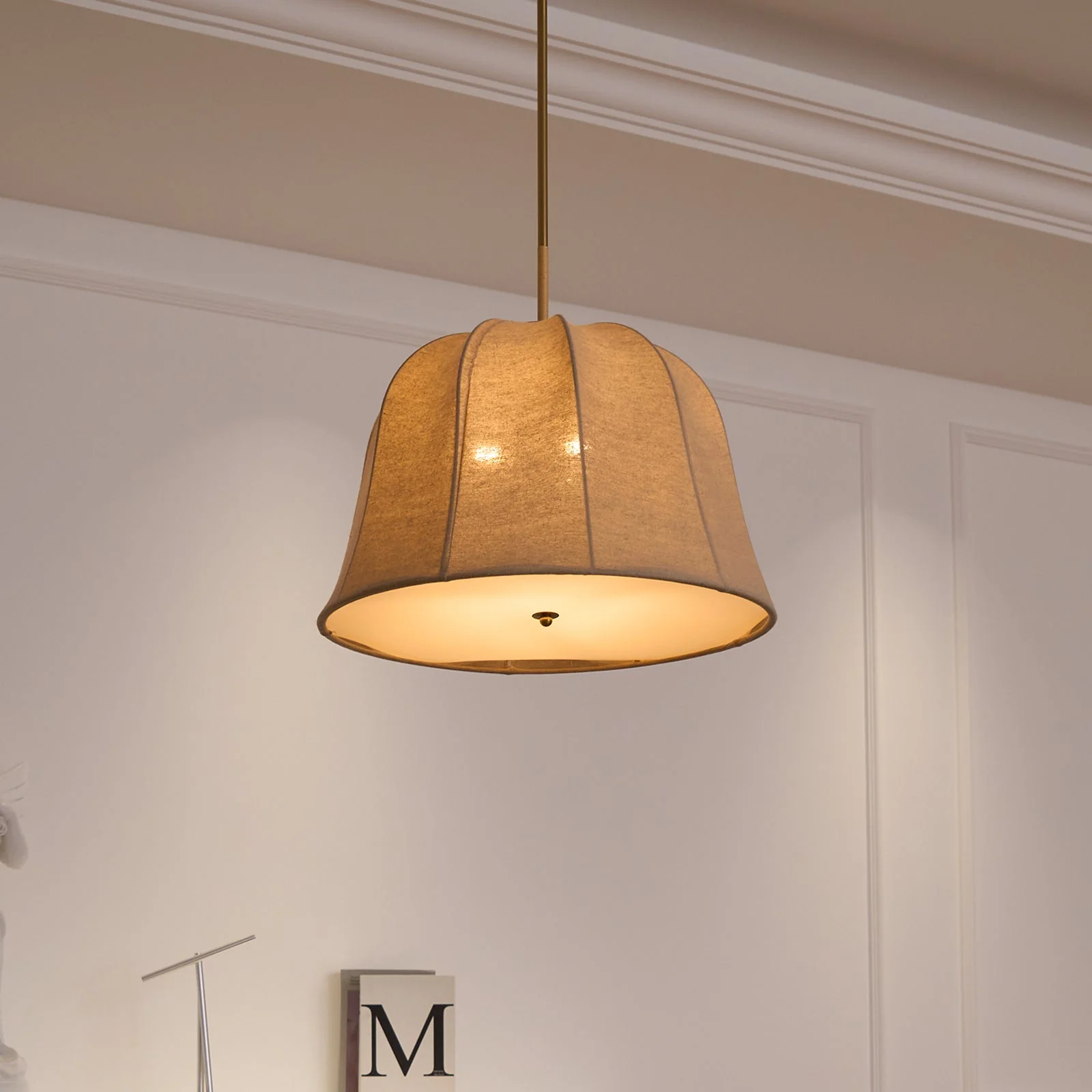 Fiora Vintage Fabric Pendant Lamp - Image 42