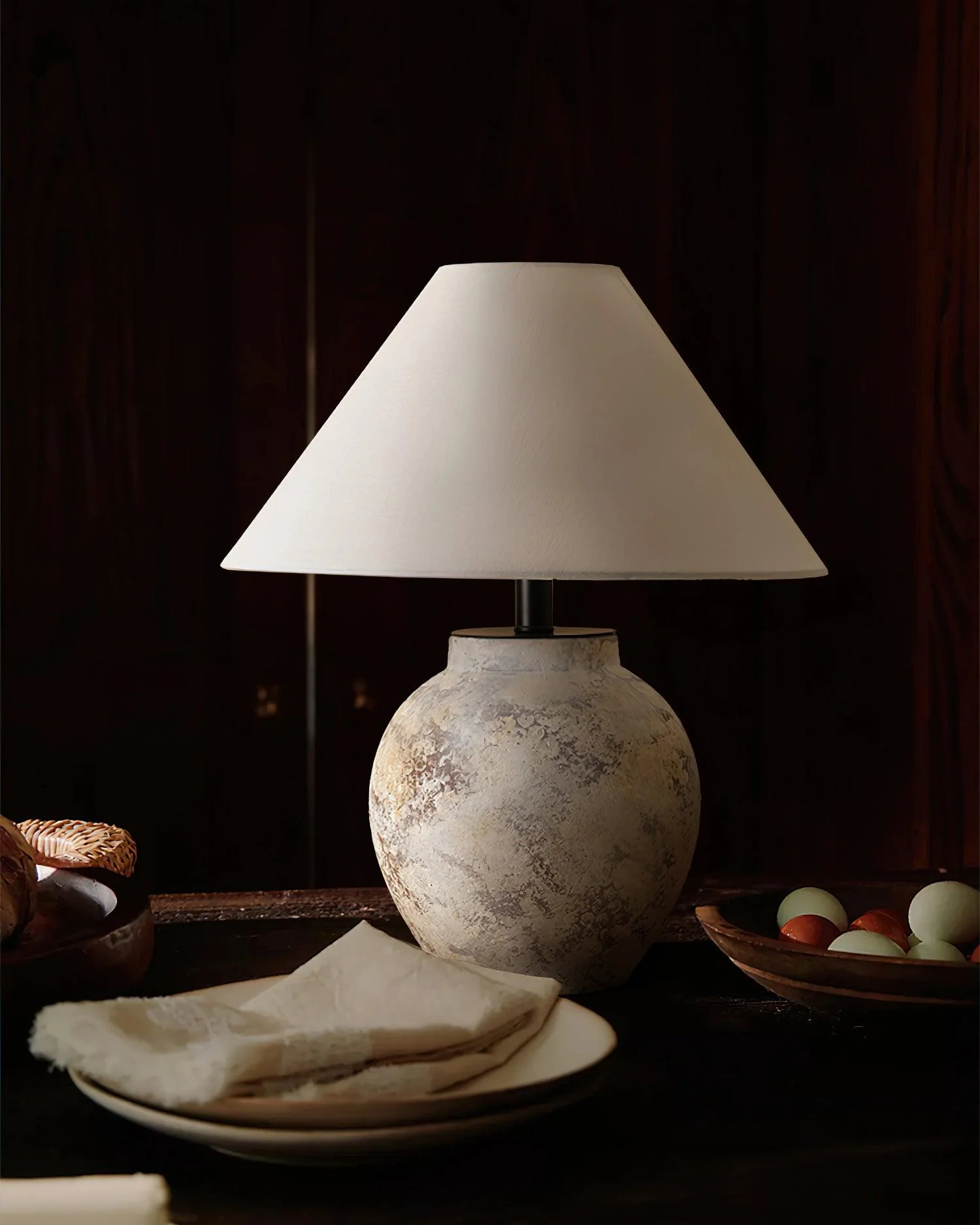 Sierra Clay Natural Fabric Table Light - Image 5